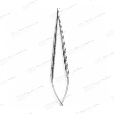 Curved Needle Holder with Lock Precision Eye