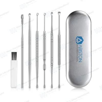 Silver Ear Wax Removal Kit 6-in-1 Ear Pick Tools