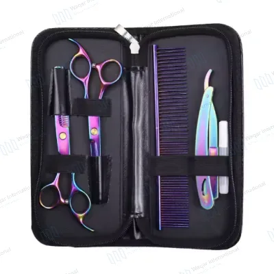 Stainless Steel Salon Barber Shear Set Kit Hair