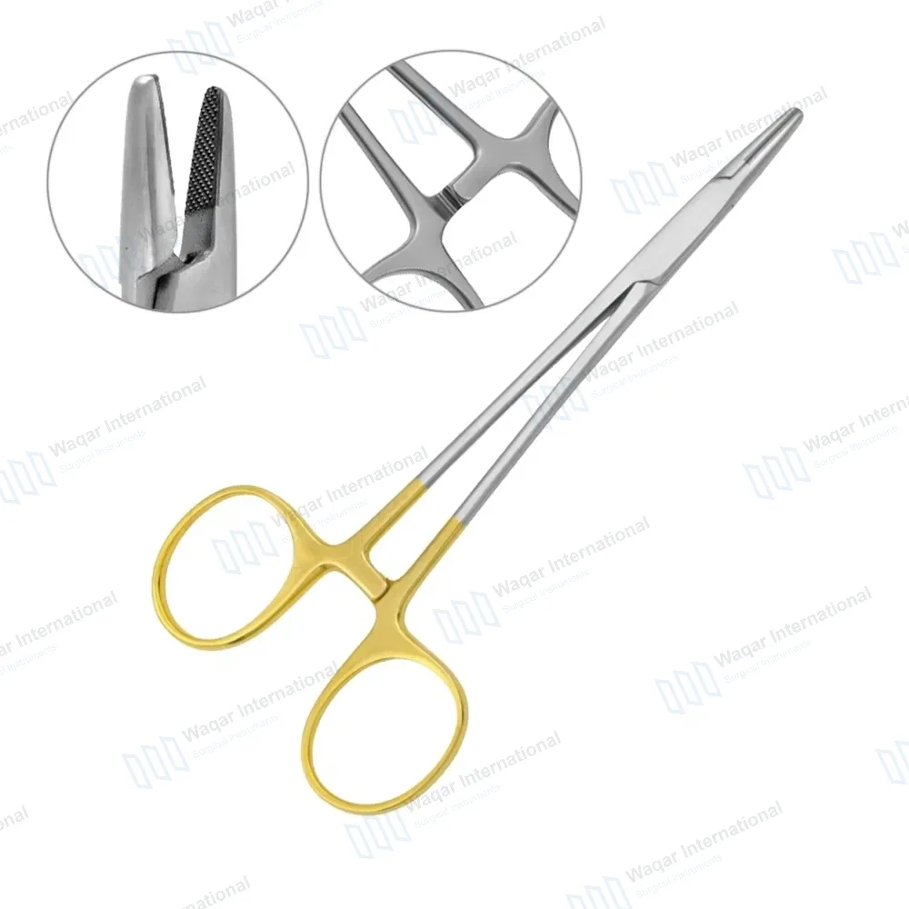 TC Baumgartner Needle Holder 5″ Cross Serrated Jaws