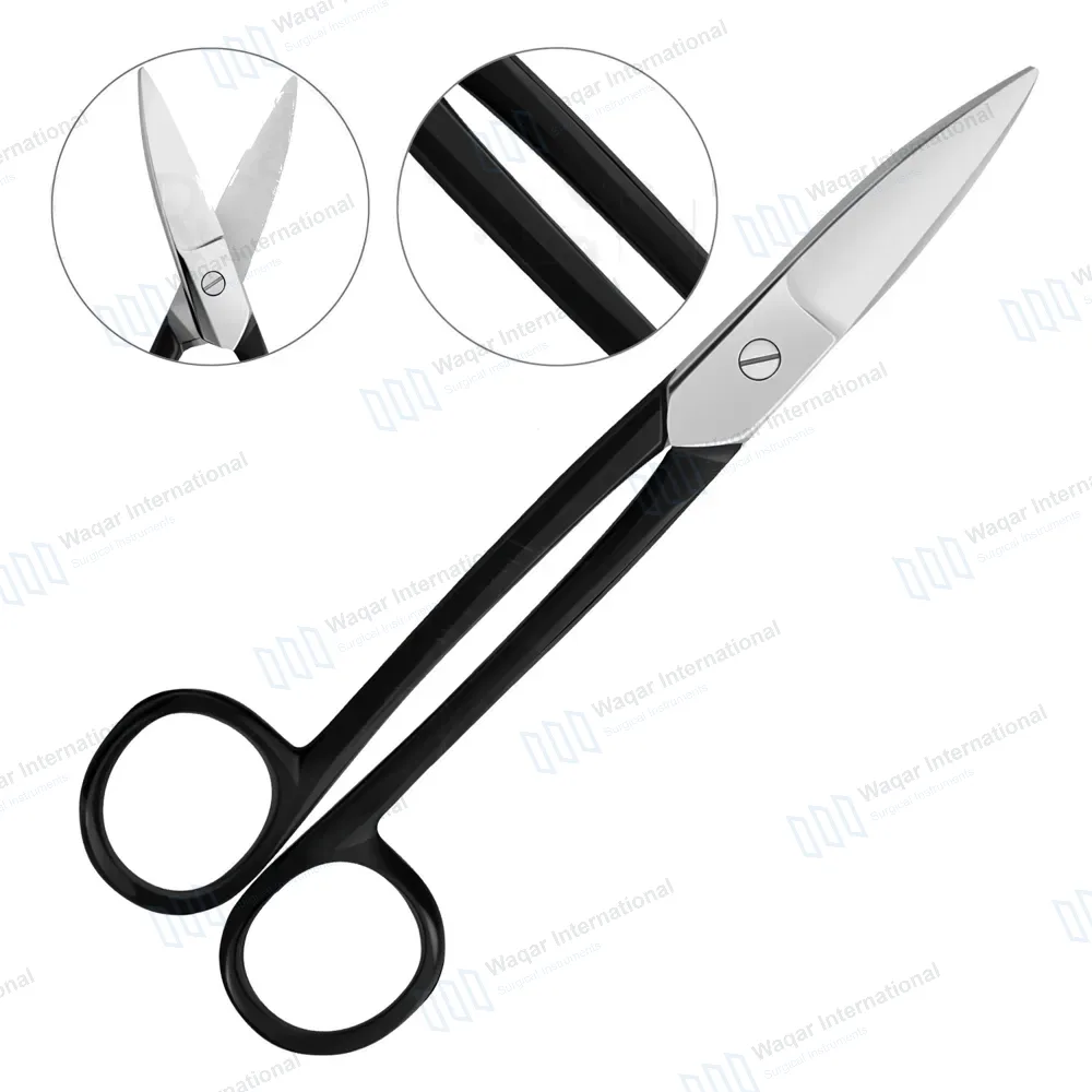 Lightweight Metal Snips Shears 7″ Straight Blade Black Handle