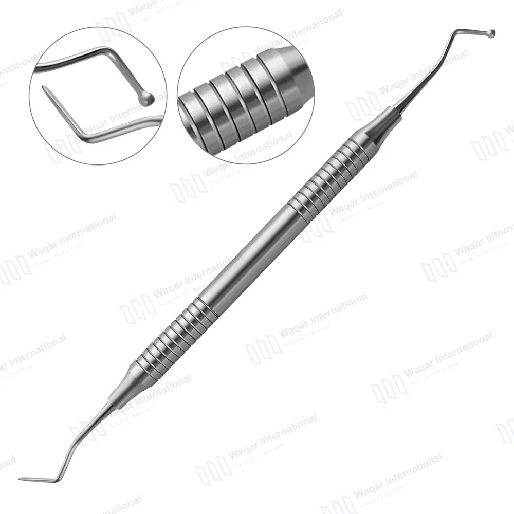 Ball Burnisher / Flat Spatula Tip Plastic Filling Instrument 1.5-2mm Silver