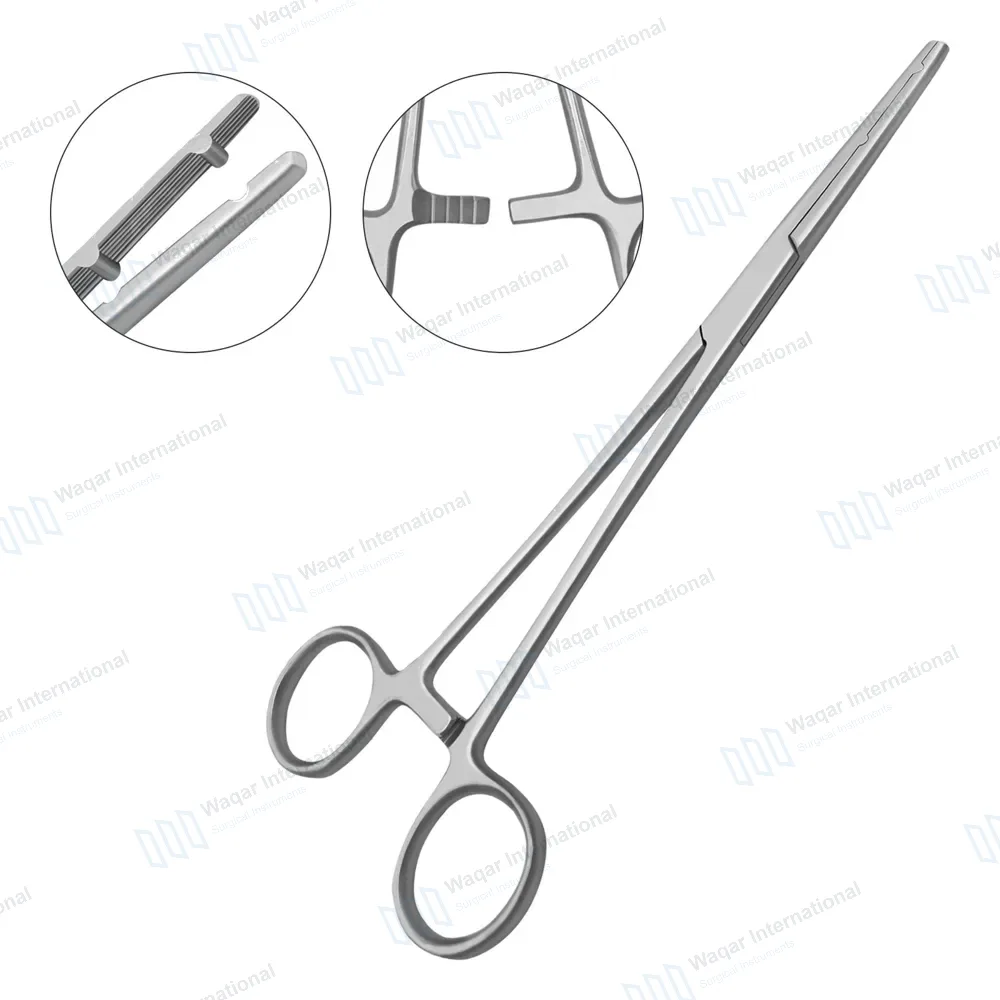 Heaney-Ballentine Hysterectomy Forcep 8.5″ Straight Longitudinal Serrated Double Tooth