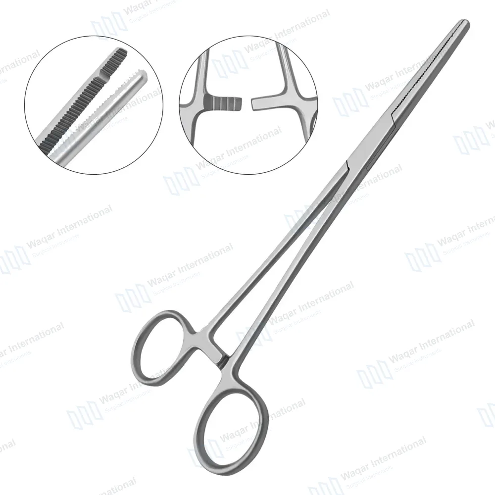 Heaney Hysterectomy Forceps 8.25″ Single Tooth Straight Jaws