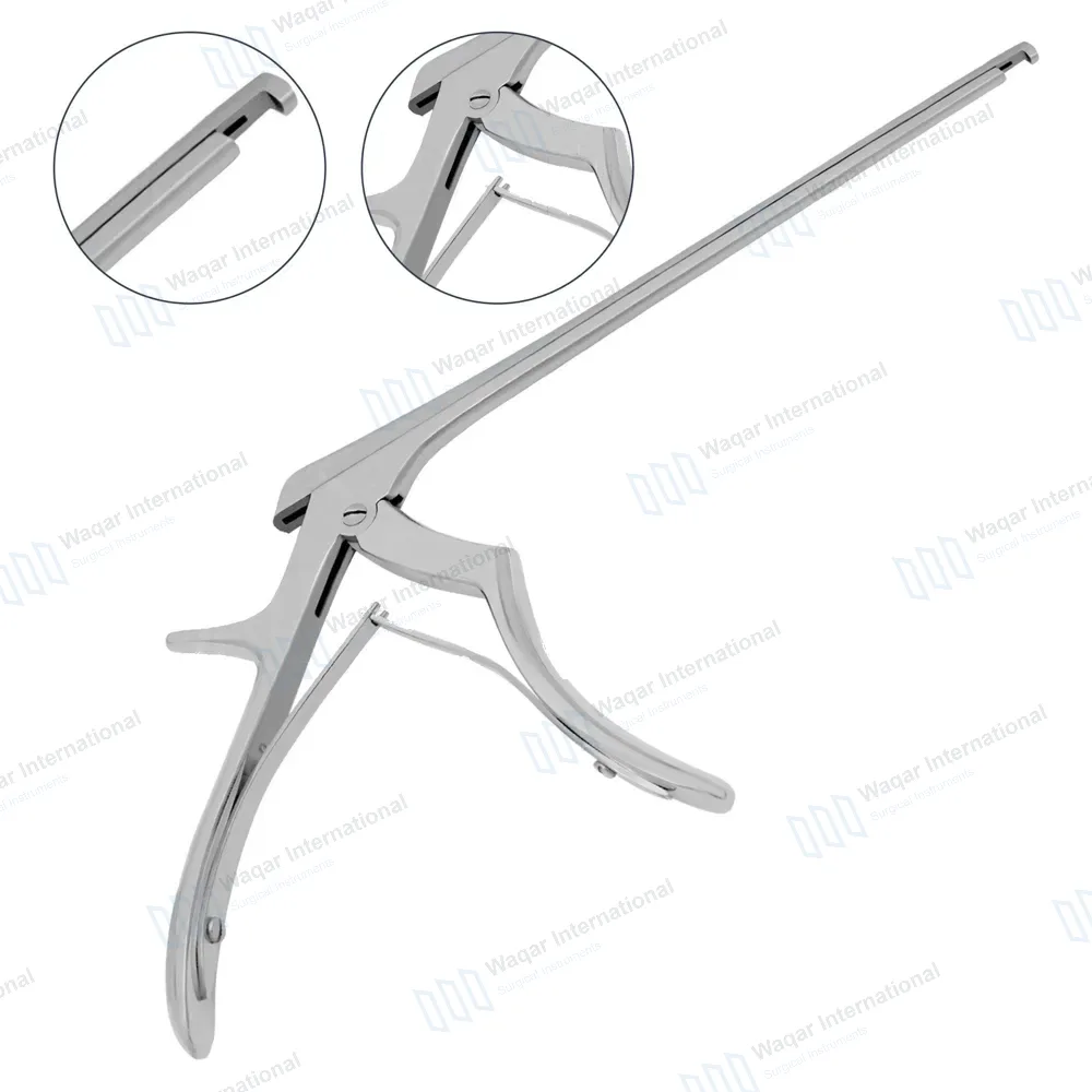 Kerrison Rongeur 7″ Shaft 90° Down Thin Footplate 3mm Bite