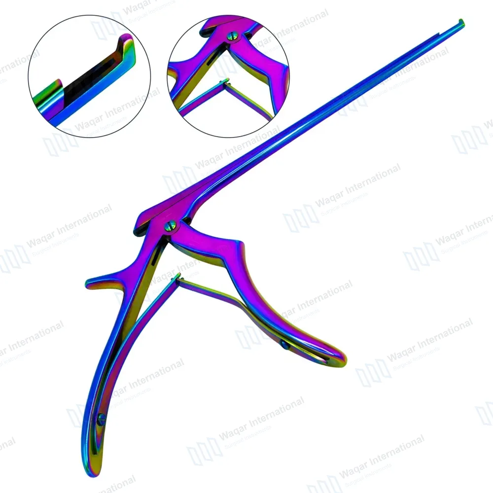 Rainbow Kerrison Rongeur 7″ Shaft 40° Up Thin Footplate 2mm Bite