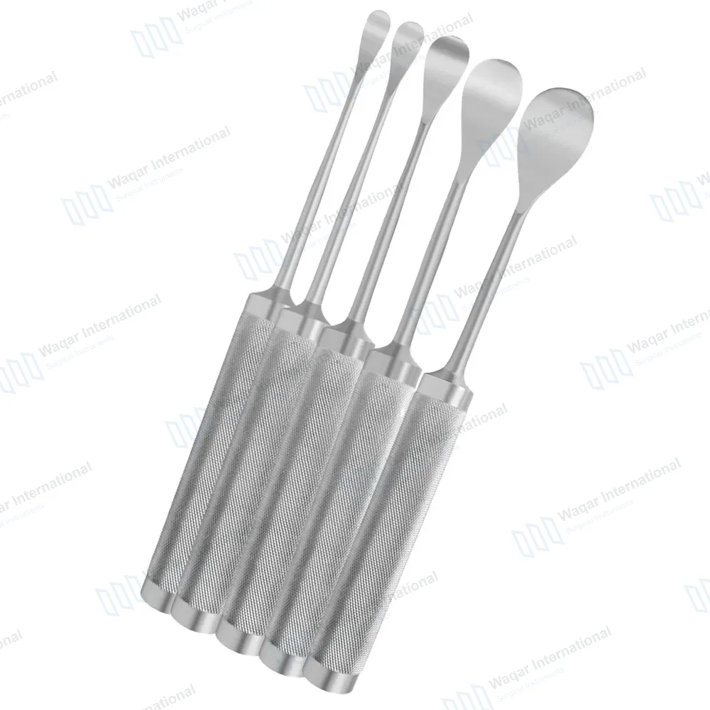 5 Pcs Cobb Spinal Elevators Set 10mm – 32mm Wide Blade