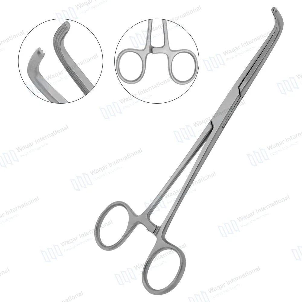Mixter Forceps 11″ (27.9cm) Right Angled Longitudinal Serration Jaws