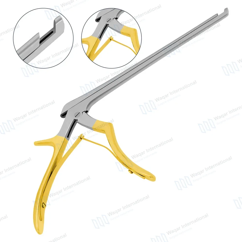 Kerrison Rongeur 7″ Shaft 40 Degree Up 5mm Bite Gold Handle