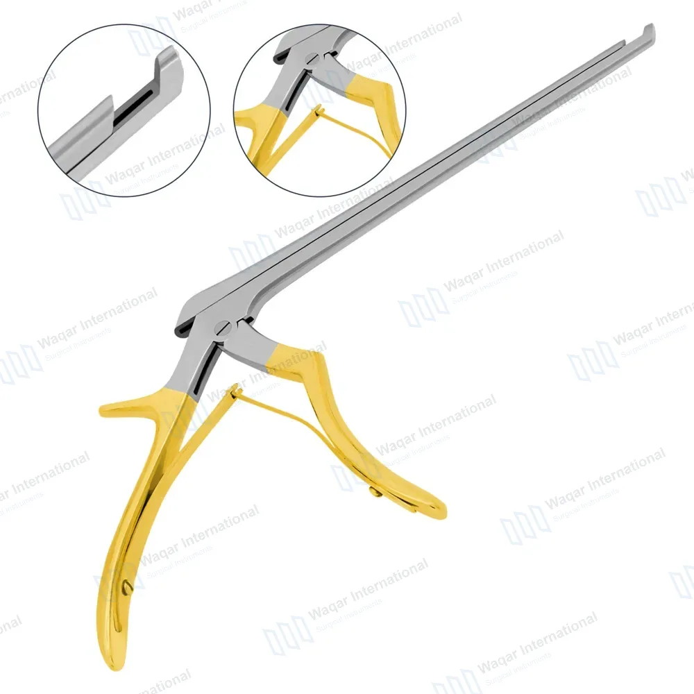 Kerrison Rongeur 7″ Shaft 40 Degree Up 4mm Bite Gold Handle