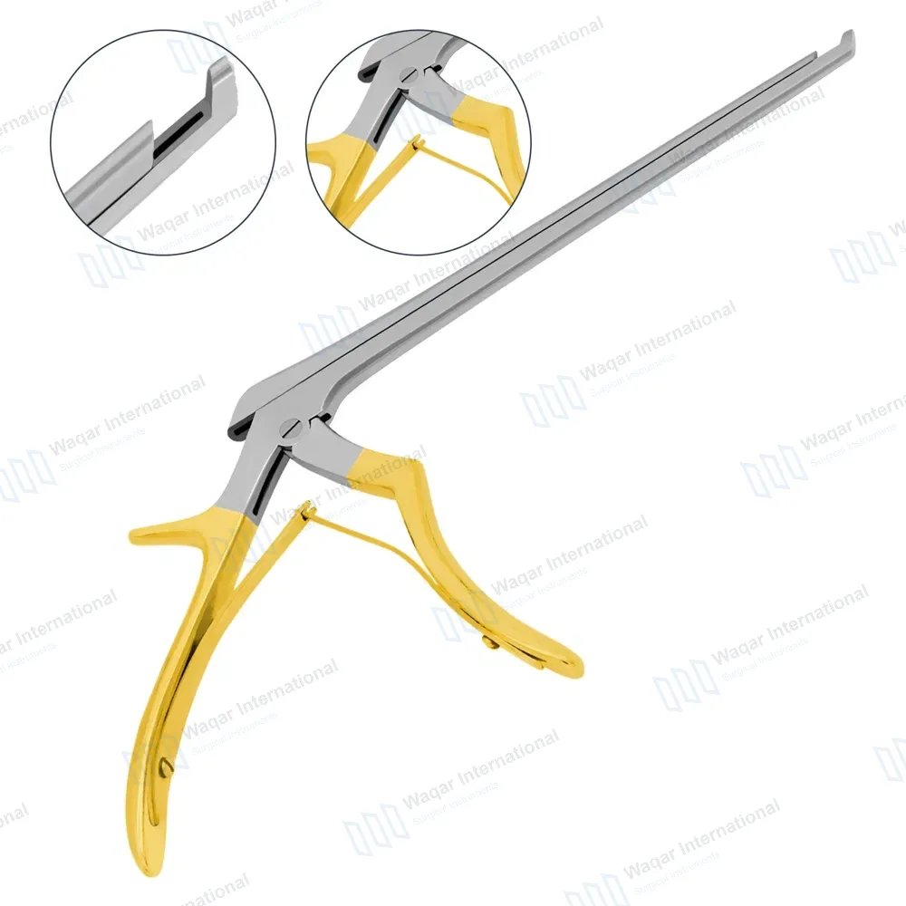Kerrison Rongeur 7″ Shaft 40 Degree Up 2mm Bite Gold Handle