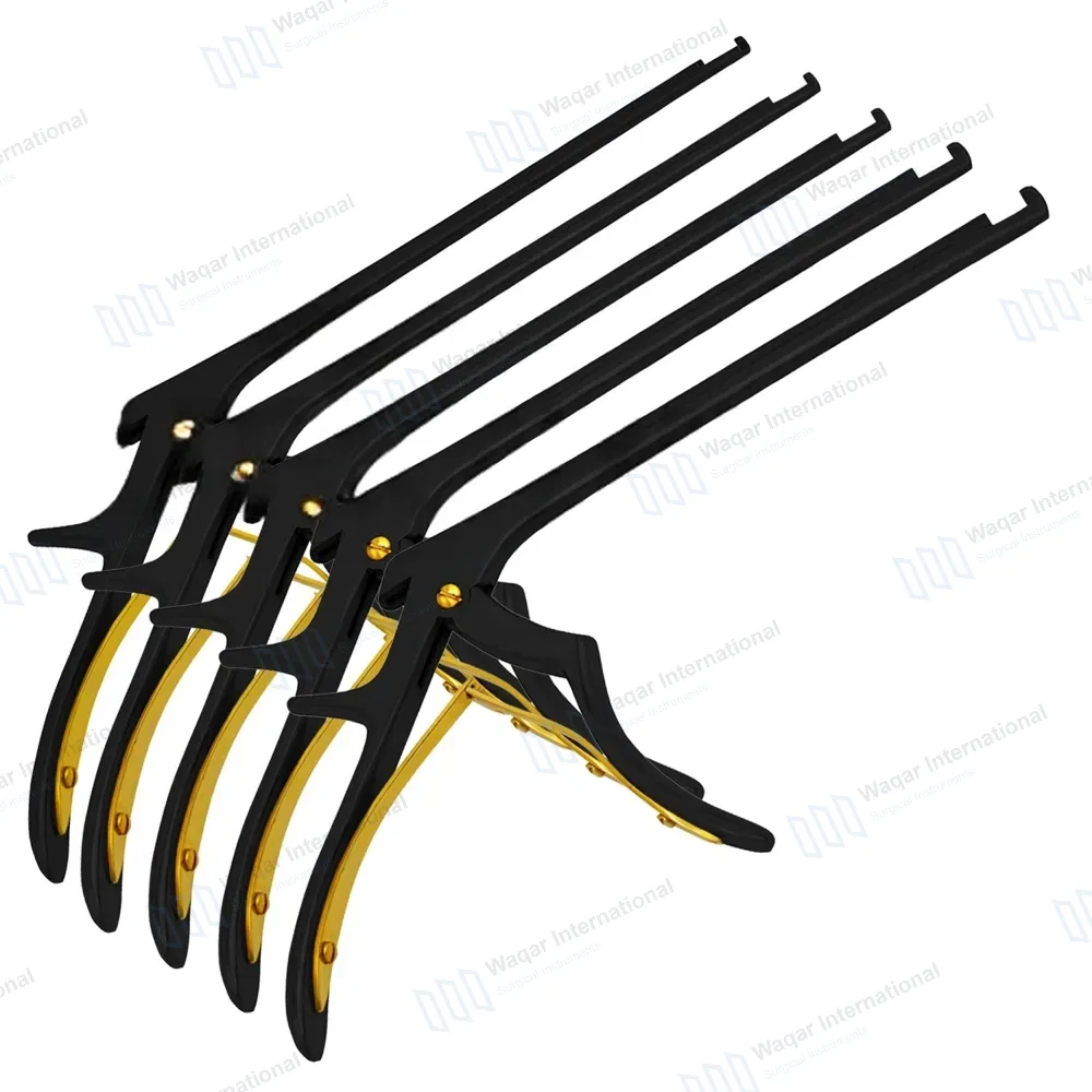 5 Pcs Kerrison Rongeurs Black Set 7″ Shaft 90° Up 1mm-5mm Bite