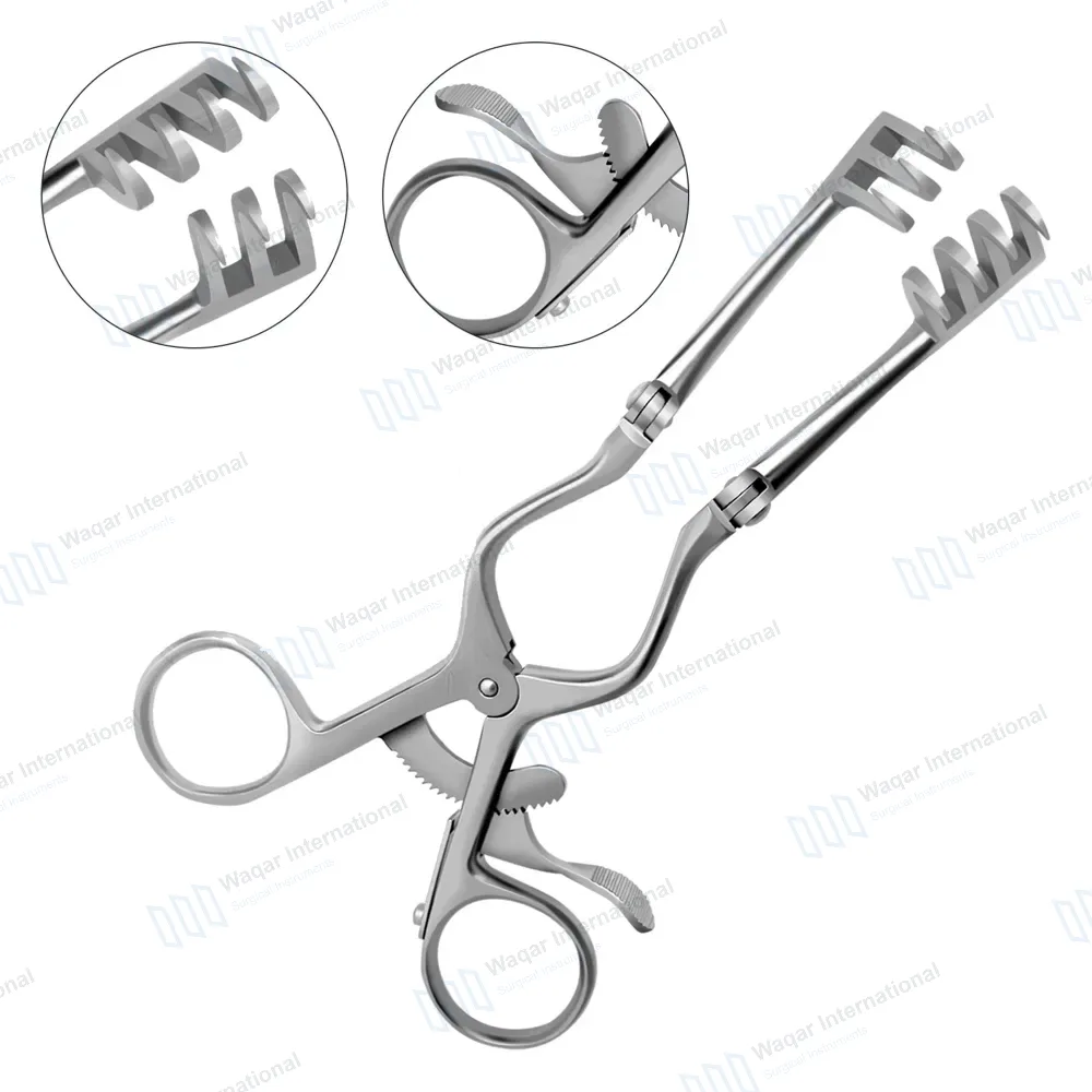 Beckman Weitlaner Retractor 6.5″ 3×4 Sharp Prong Hinged Blade