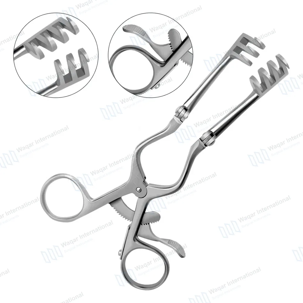 Beckman Weitlaner Retractor 5.5″ 3×4 Sharp Prong Hinged Blade