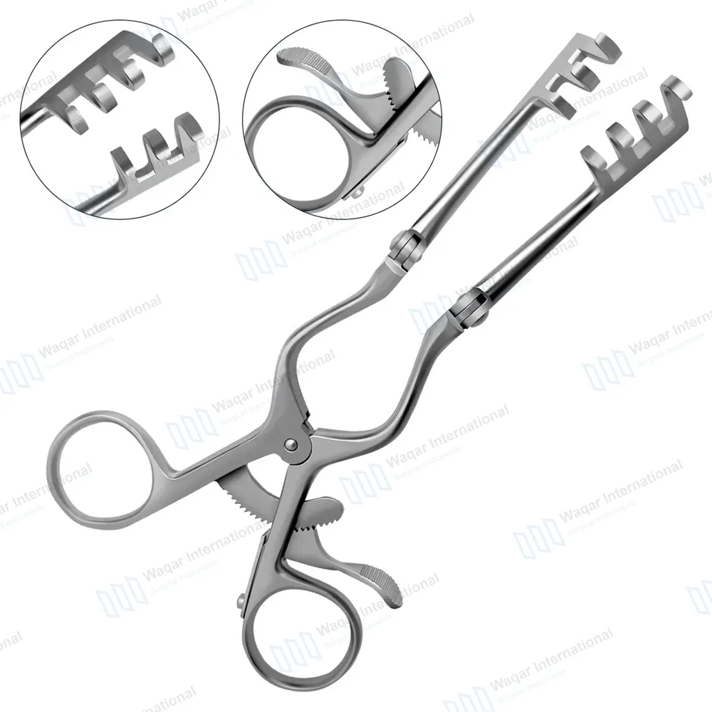 Beckman Weitlaner Retractor 9″ 3×4 Blunt Prong Hinged Blade