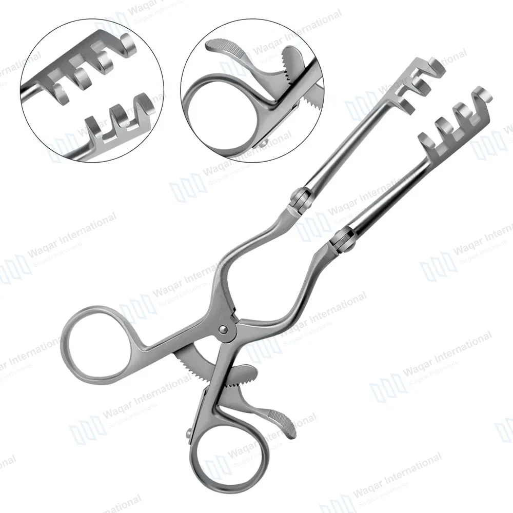 Beckman Weitlaner Retractor 6.5″ 3×4 Blunt Prong Hinged Blade