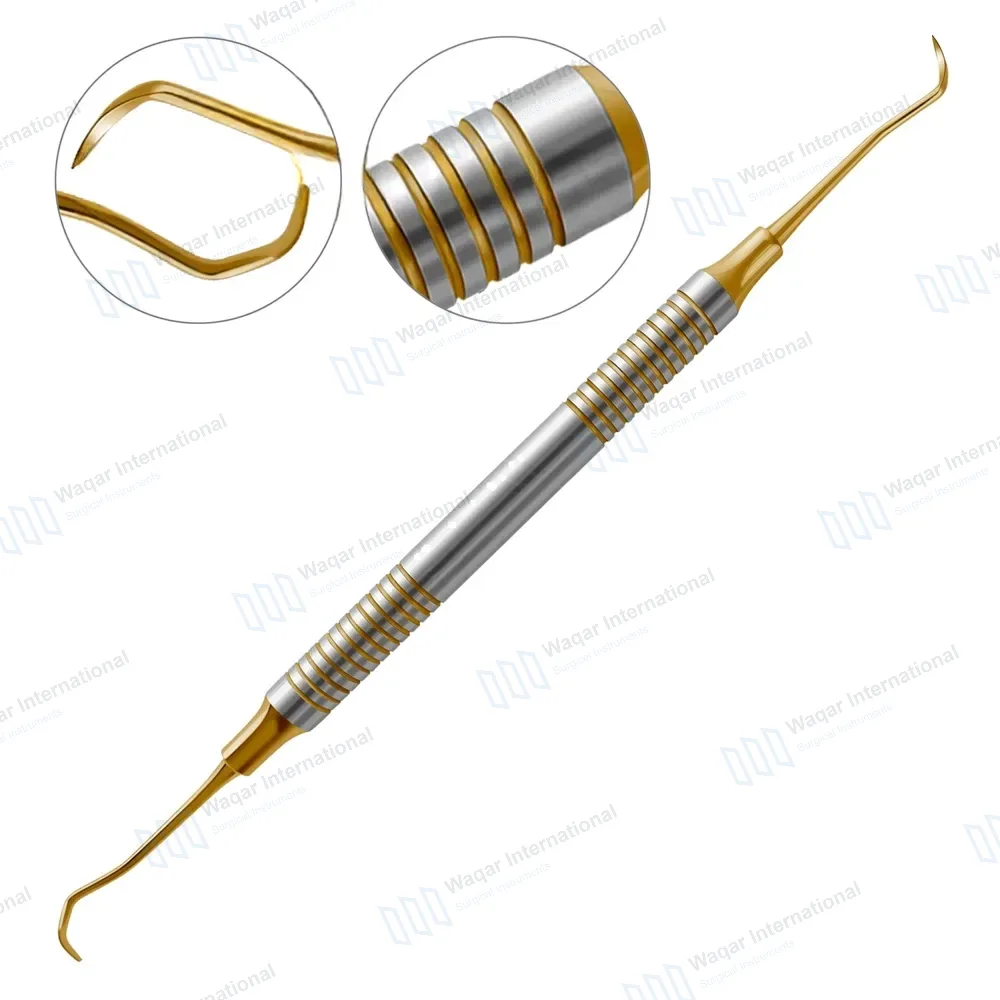 Sickle Scaler #204S with Gold Tips Hollow Handle