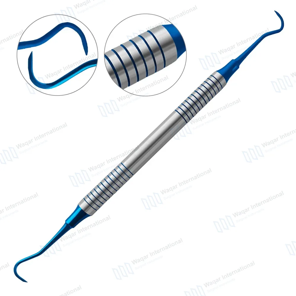 Sickle Scaler H6/H7 Anterior Blue Tips Double Ended Hollow Handle