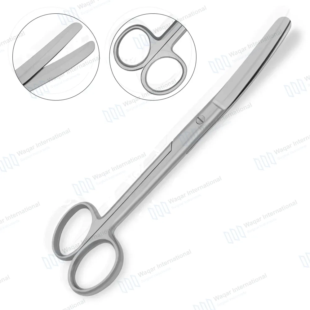 Operating Scissors 6.5″ Curved Blunt/Blunt Round Pattern