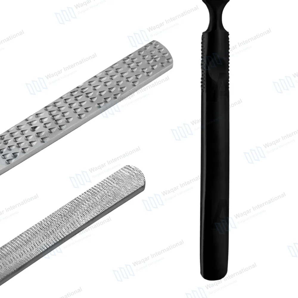 Foot File and Rasp 7″ Double Sided Callus Remover Black Handle