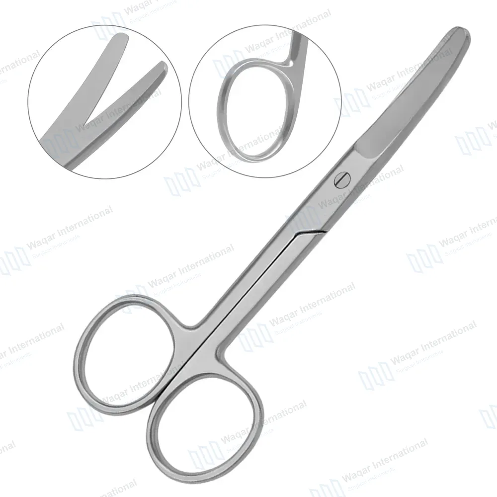 Dog Ear Cropping Scissors 5.5″ Curved Blunt/Blunt Blades