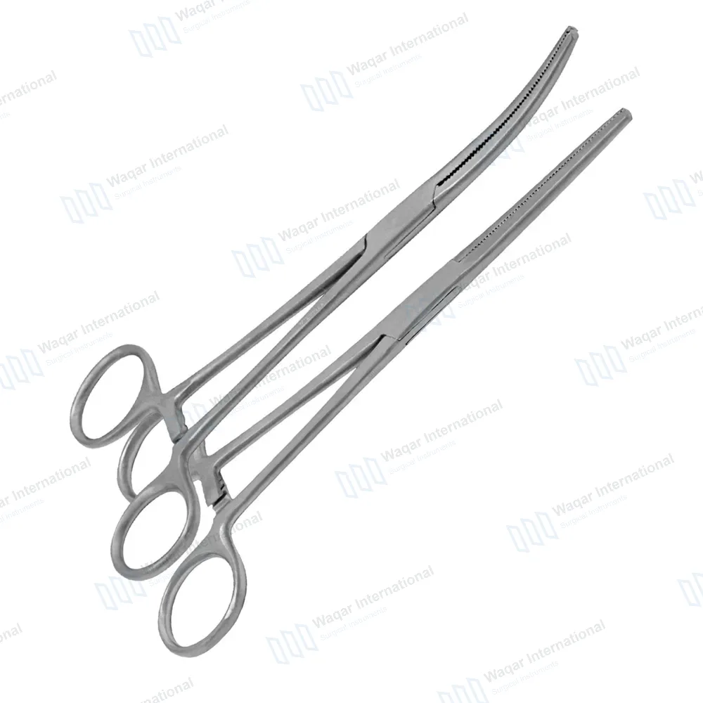 2 Pean Hemostat Forceps Set 8″ Straight & Curved Fishing Clamps