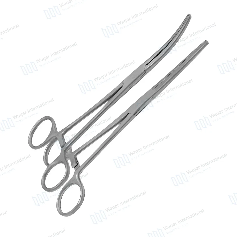 2 Pean Hemostat Forceps Set 7.25″ Straight & Curved Fishing Clamps