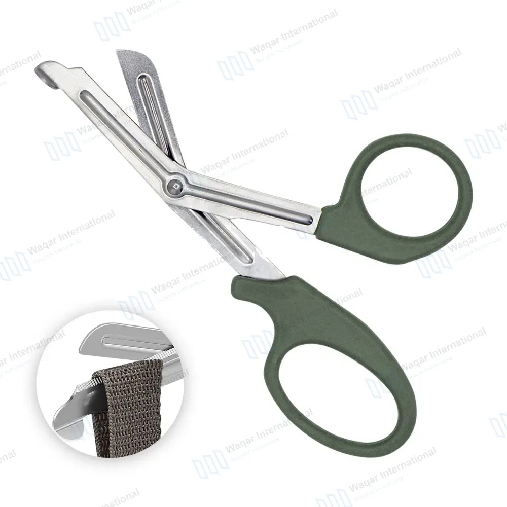 EMT Trauma Shears 5.5″ Blunt Tip Olive Handle