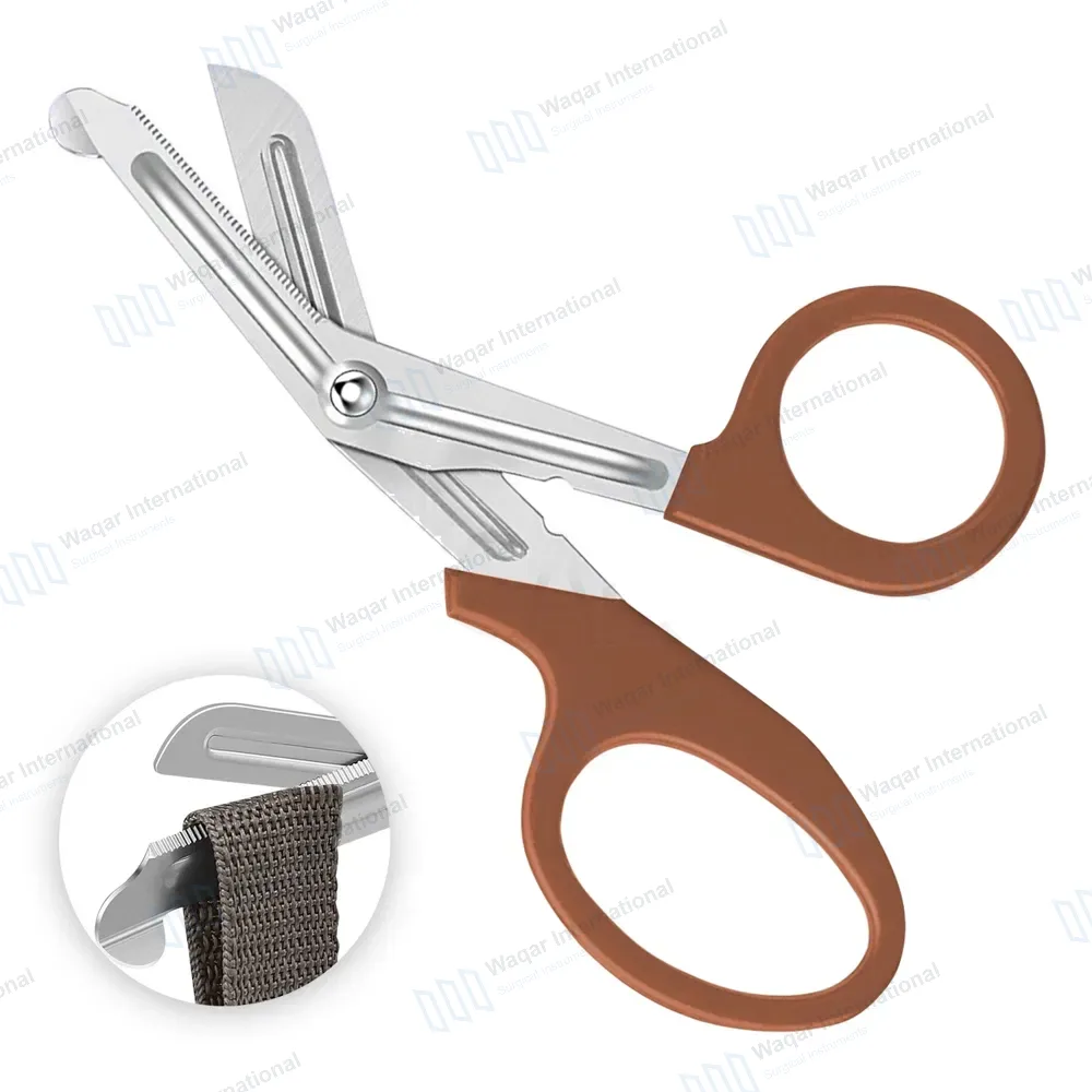 EMT Trauma Shears 7.25″ Blunt Tip Brown Handle