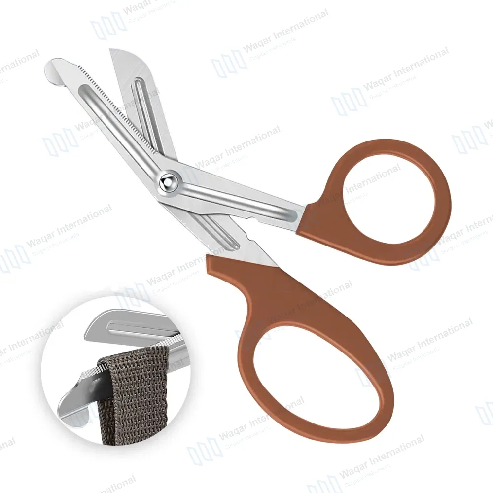EMT Trauma Shears 5.5″ Blunt Tip Brown Handle