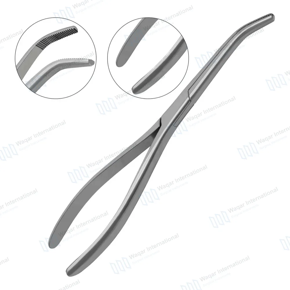 Van Buren Sequestrum Forceps Clamp 9″ Angled Serrated Jaws
