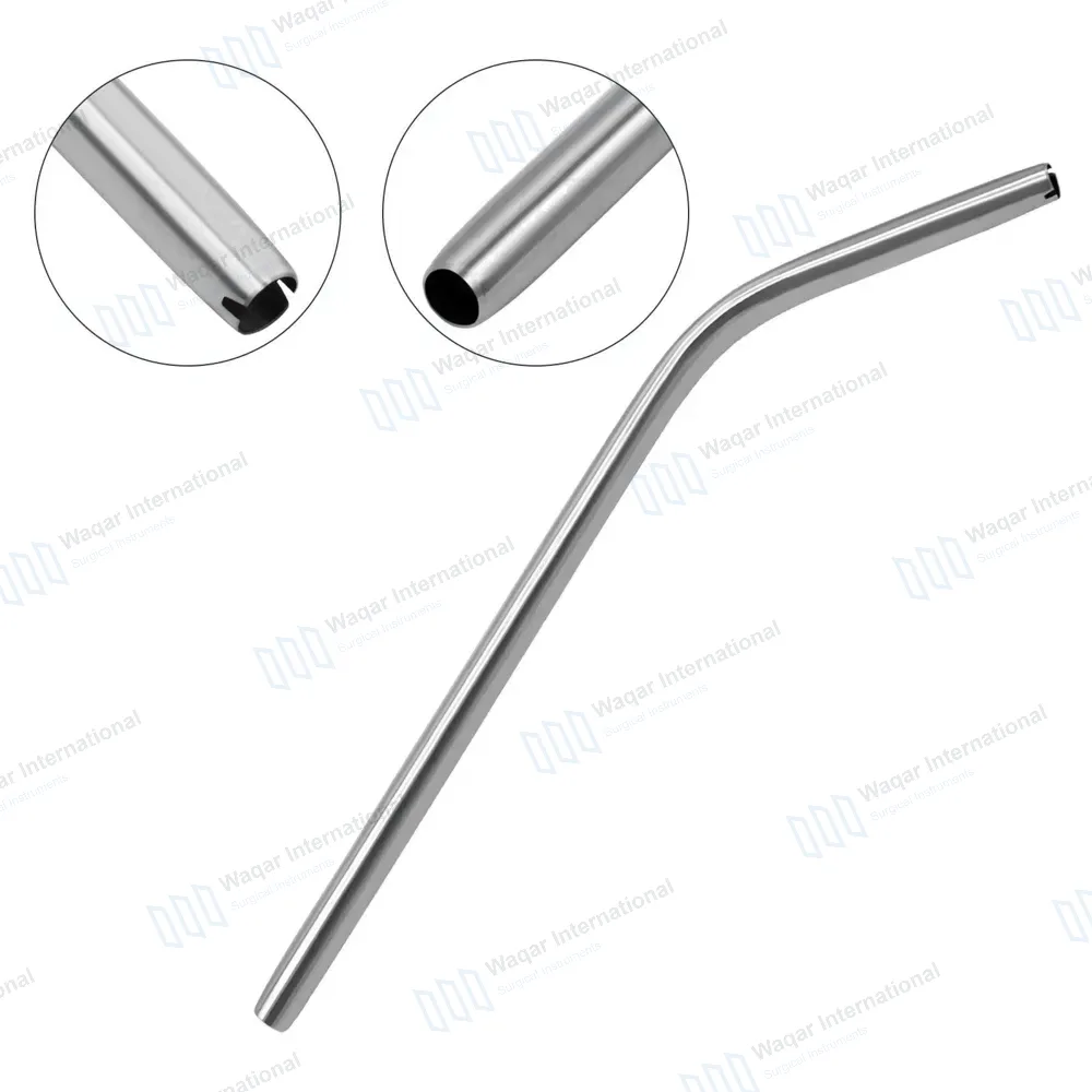 Saliva Ejector Suction 6mm Short Handpiece Tip 45 Degree Angled