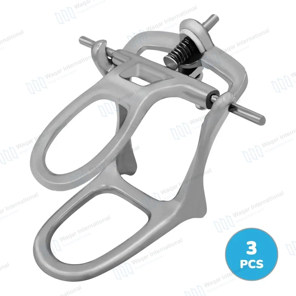 3 High Arch Dental Articulator Set Large Chrome Plated