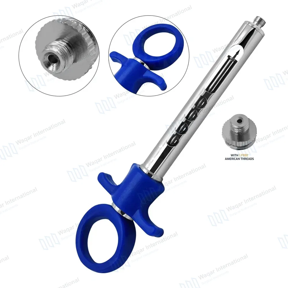 Dental Anesthetic Self Aspirating Syringe 1.8ml Auto Passive Blue Plastic Handle