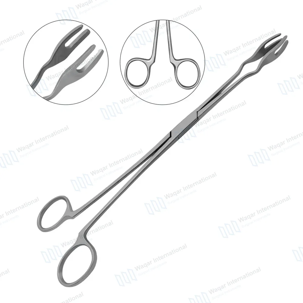 4 Prongs Davis Sterilizer Forceps 10″ Without Lock