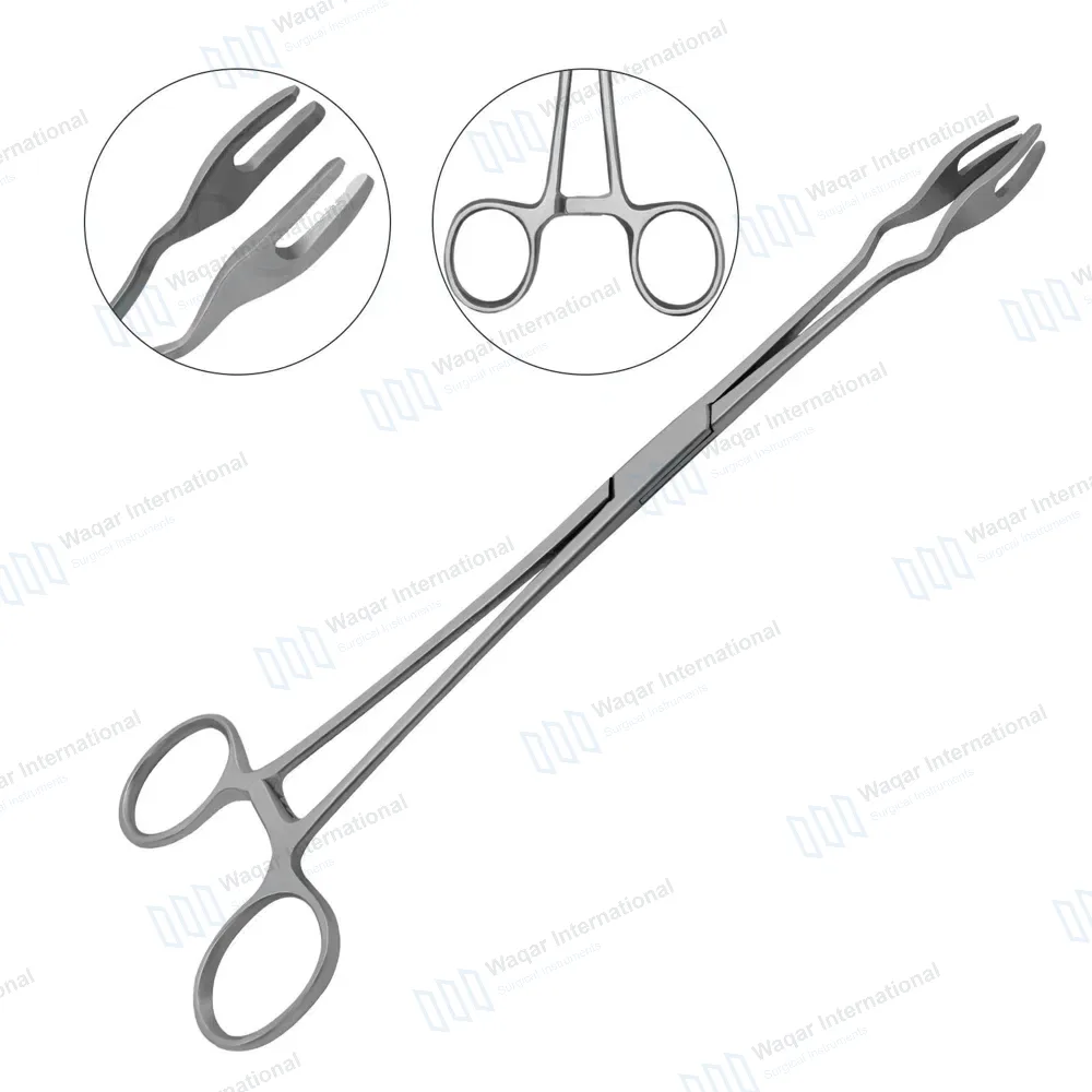 4 Prongs Davis Sterilizer Forceps 10″ with Lock