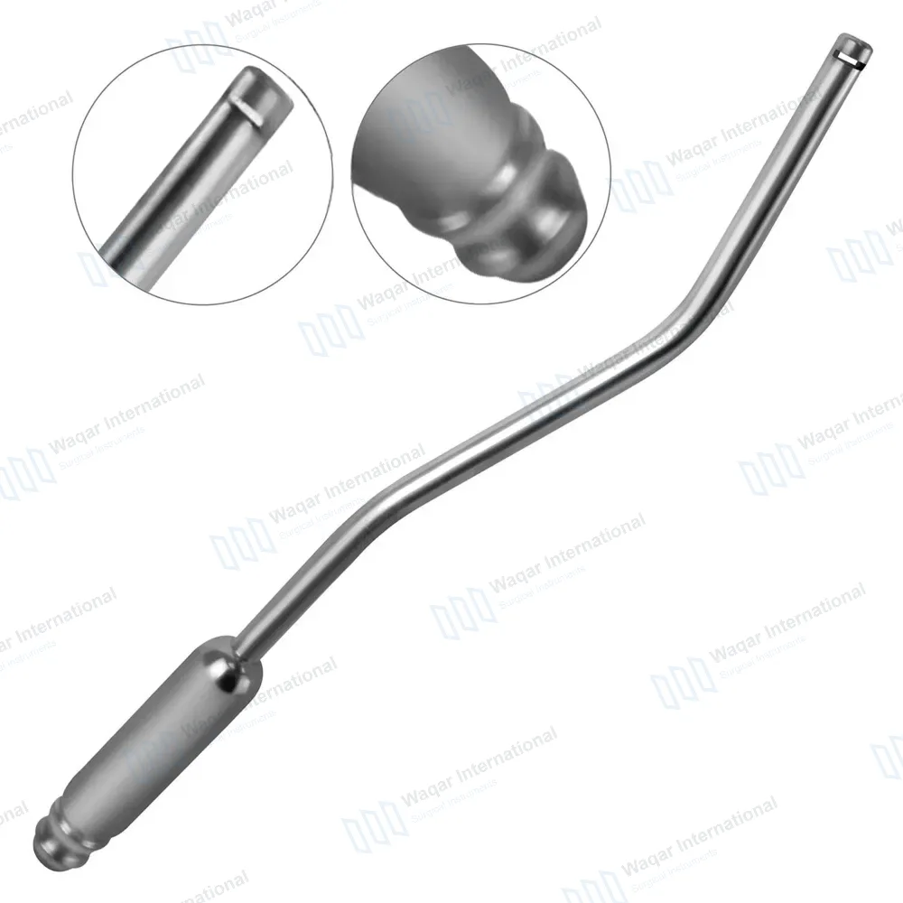 Saliva Ejector Suction Tip 3mm Angled Implant Surgery Instrument