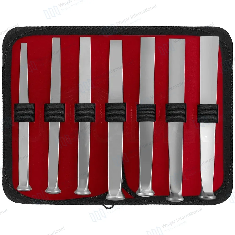 7 Pcs U.S Army Pattern Osteotome Kit 6mm – 18mm Straight