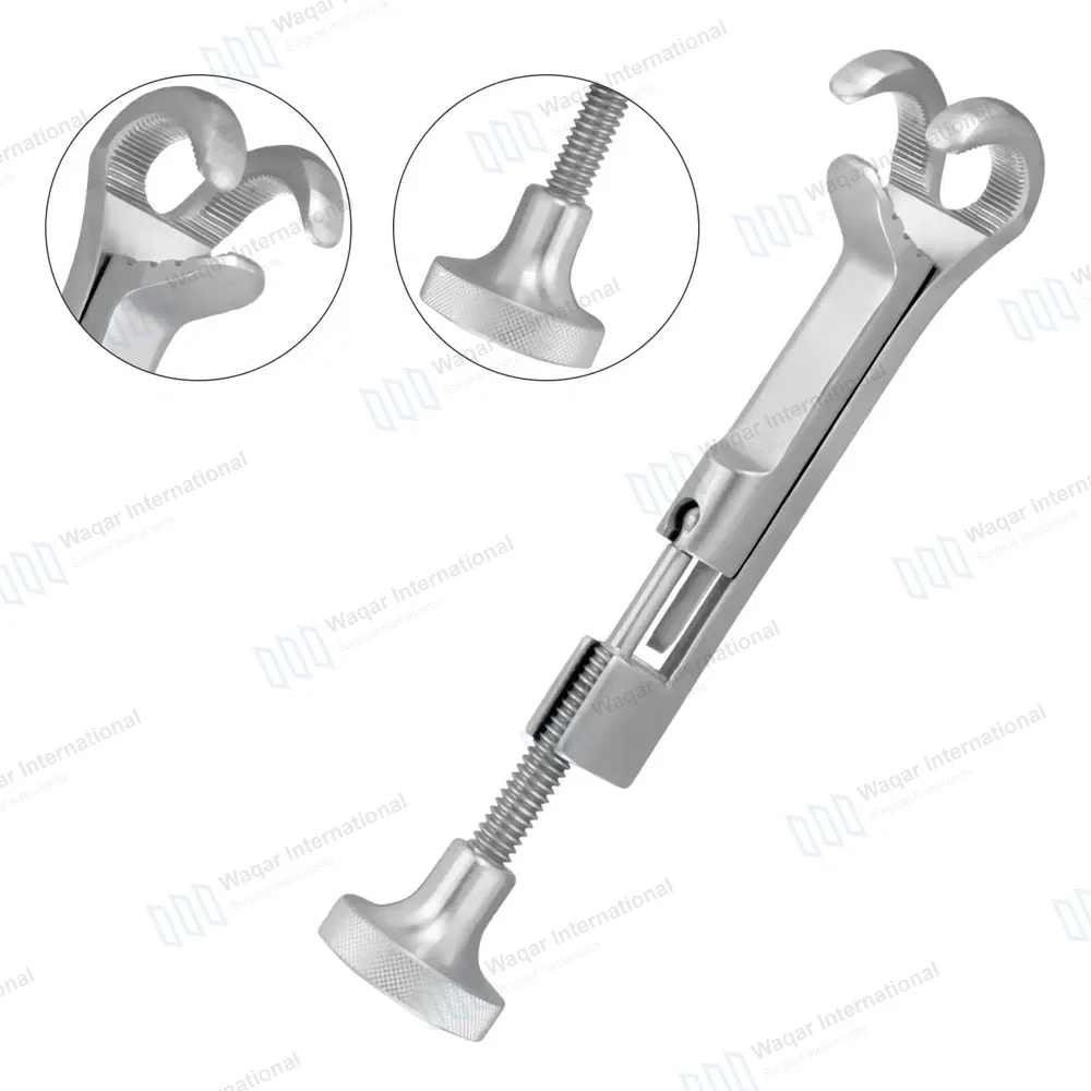 Lowman Bone Clamp 8″ 1×2 Prong Jaws 1 1/4″ Wide