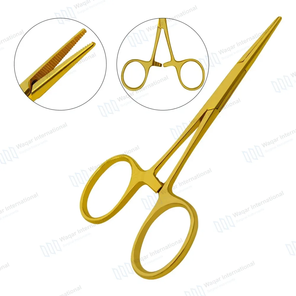 Halsted Mosquito Forceps 5″ (12.7cm) Straight Gold Plated