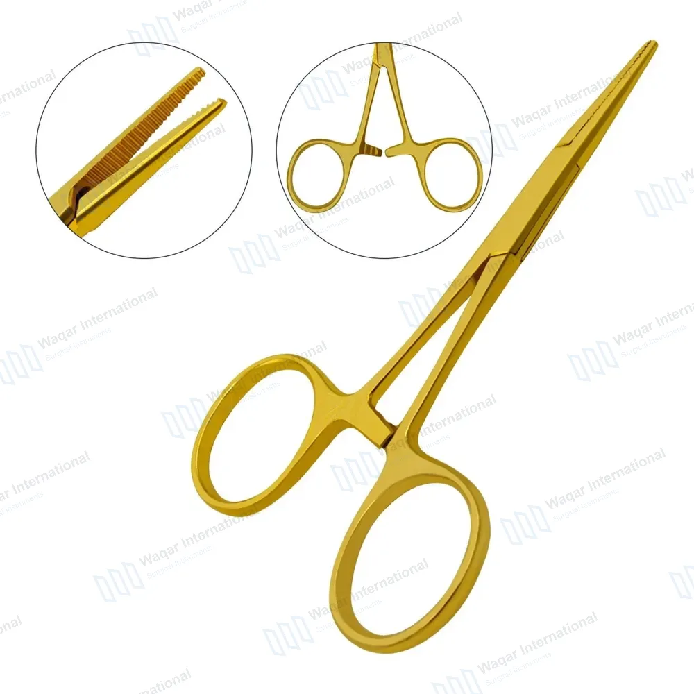 Hartmann Mosquito Forceps 3.5″ (8.9cm) Straight Gold Plated