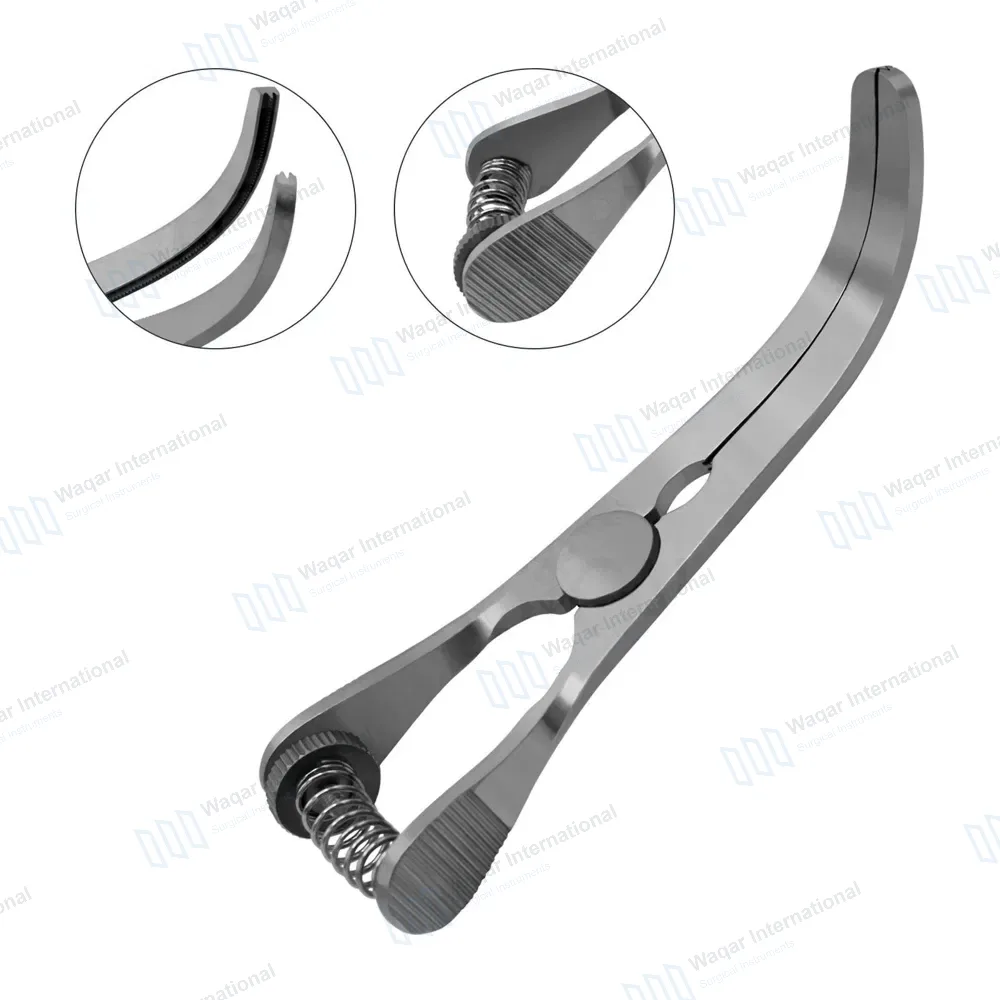 Glover Bulldog Clamp with Spring Adjusting Screw 9cm Curved 4cm Jaws