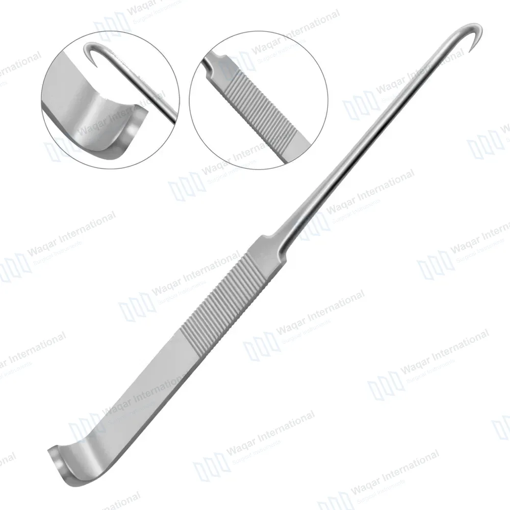 News Tracheal Hook 6″ Curved Sharp Point