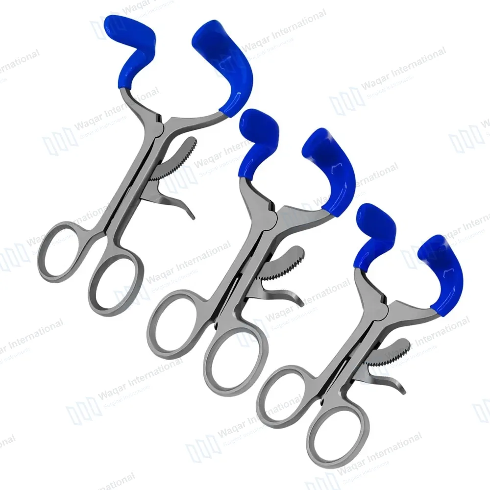 3 Molt Mouth Gag Set 3.5″, 4.5″ & 5.5″ Blue PVC Grip Blades