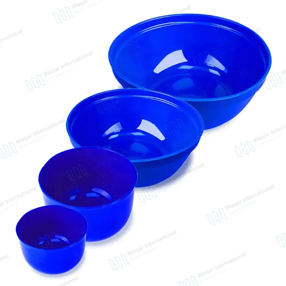 4 Pcs Plastic Blue Gallipot/ Lotion Bowl Mixing Bowl Set