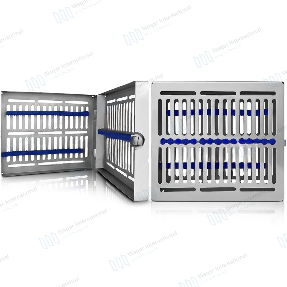 Dental Elevators Autoclave Sterilization Cassette Tray 7″ x 8″ for 8 Instruments