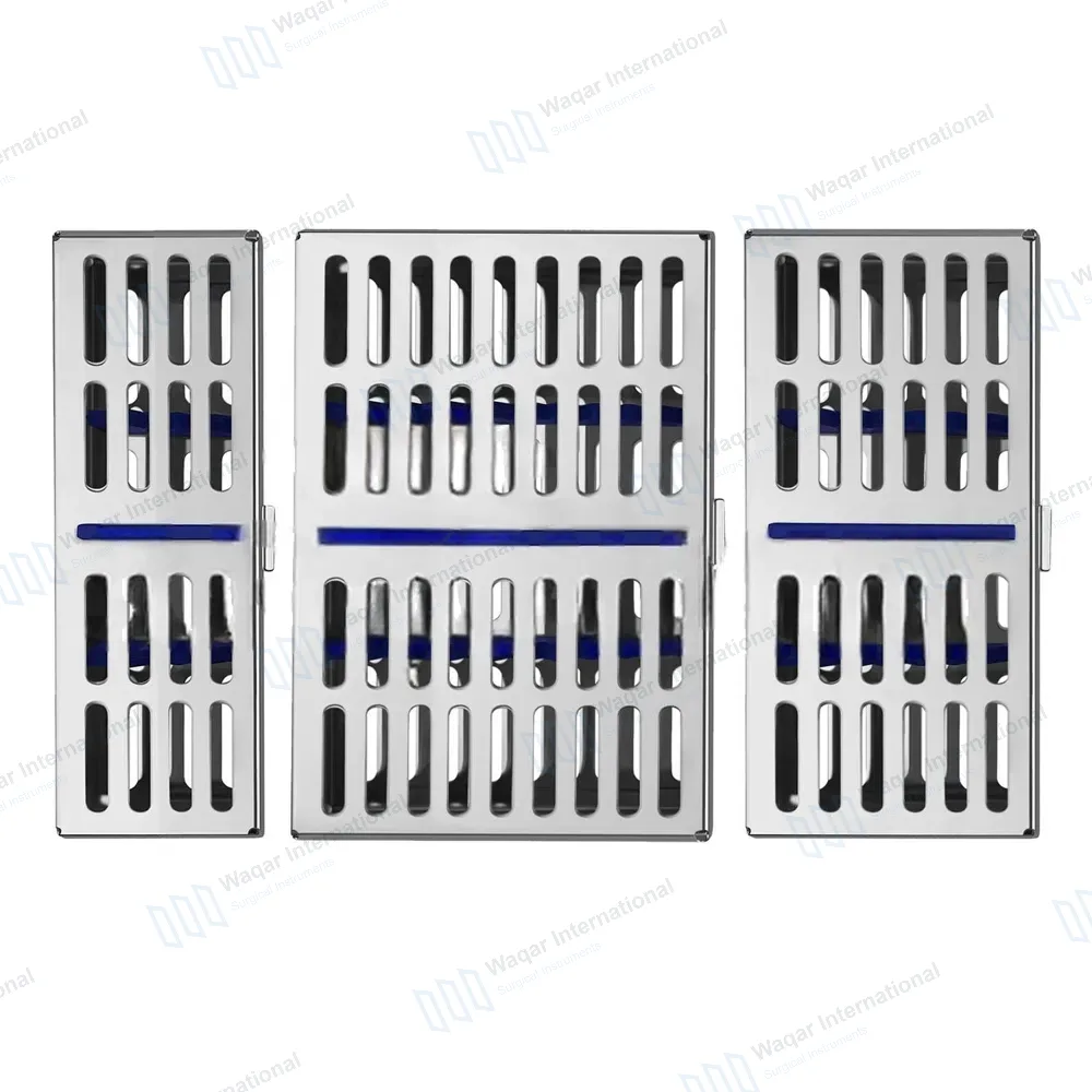 3 Pcs Dental Sterilization Cassette Tray Box for 5, 7 & 10 Instruments
