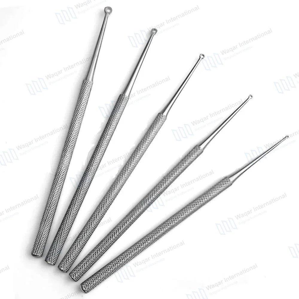 5 Buck Ear Curettes 6.5″ Straight Sharp Size #00, #0, #1, #2, #3