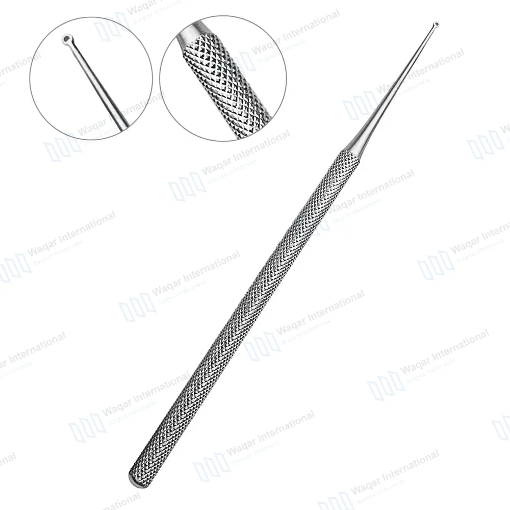Buck Ear Curette 6.5″ Straight Sharp Ring Blade Size #00