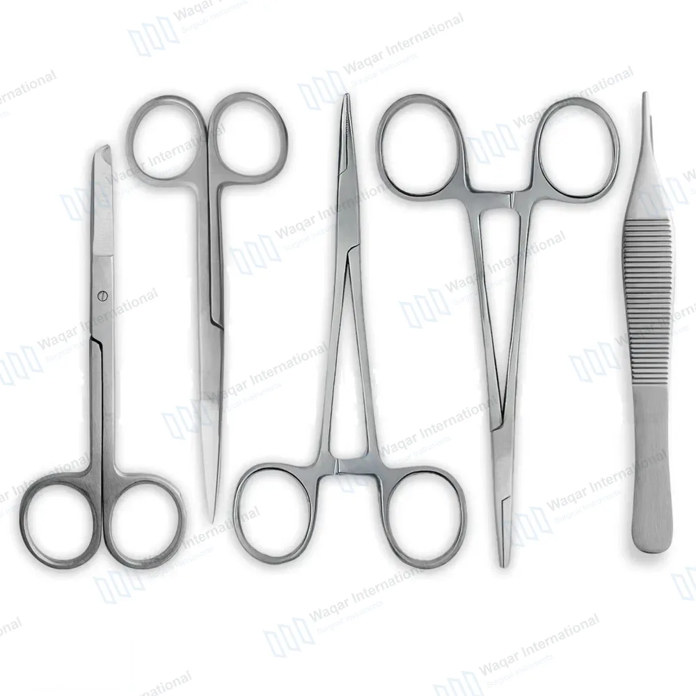 5 Pcs Scissors Forceps Suture Kit for Medical Training